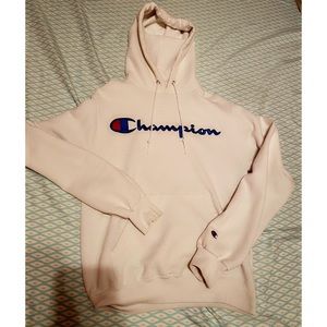 White unisex champion hoodie